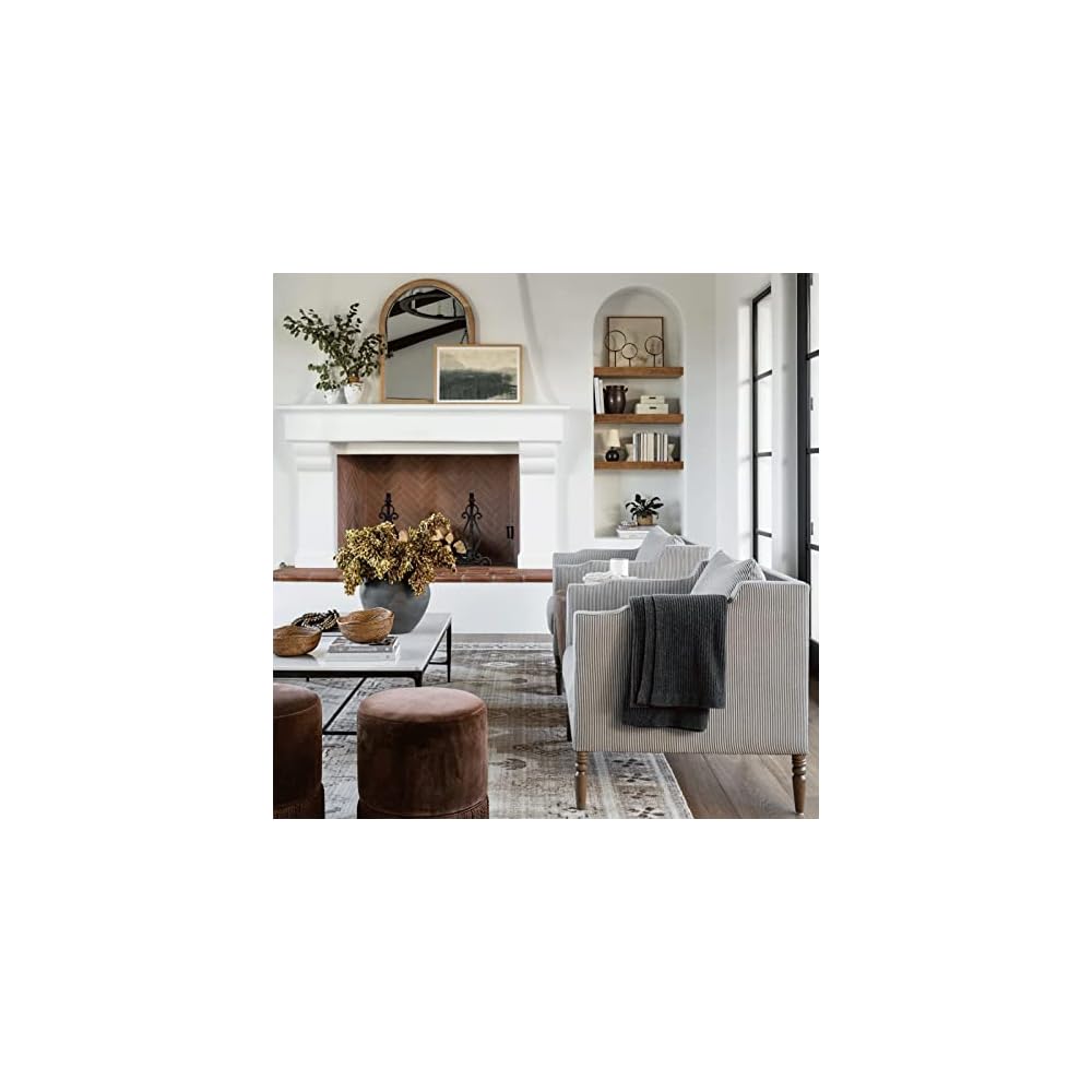 QEEIG Bathroom Floating Shelves for Wall (Brown, Set of 2, 15.7")