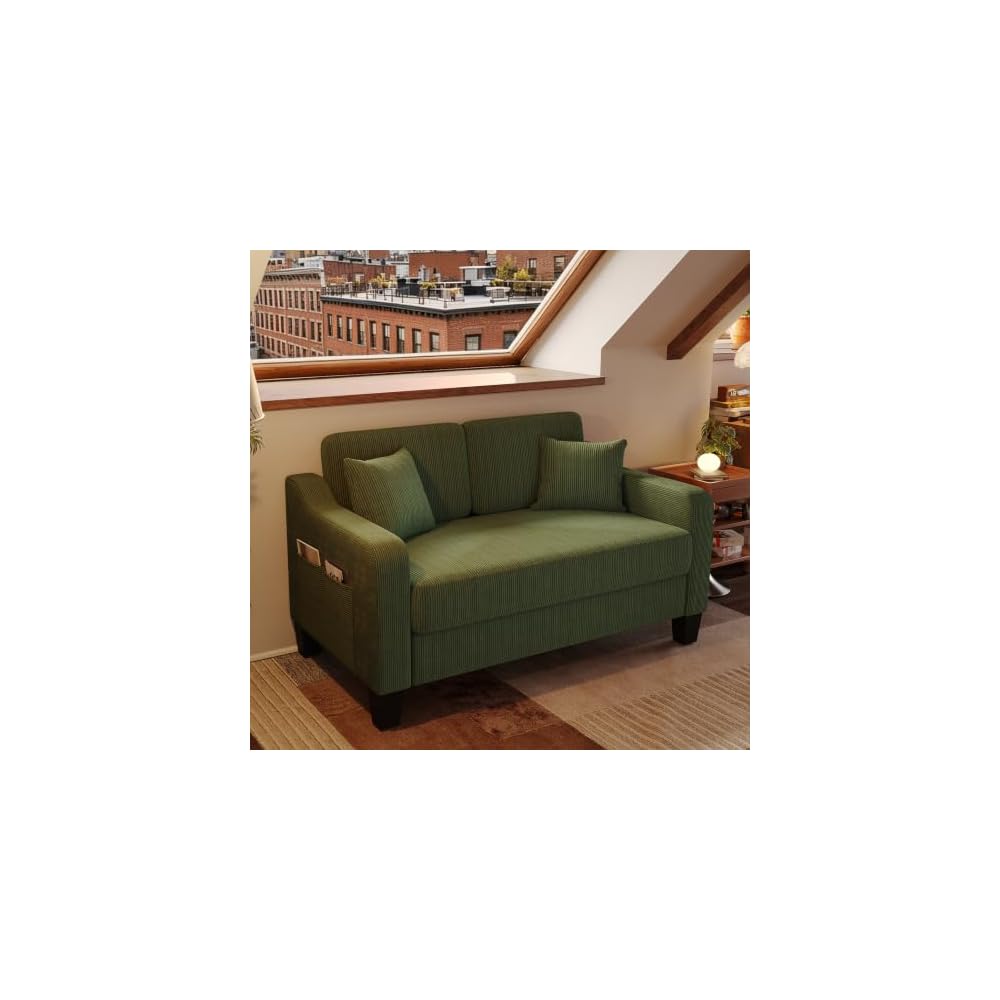 54" Corduroy Loveseat Sofa,2 Seater Couch